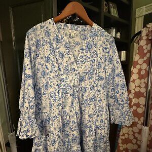 Blue and White Summer Dress